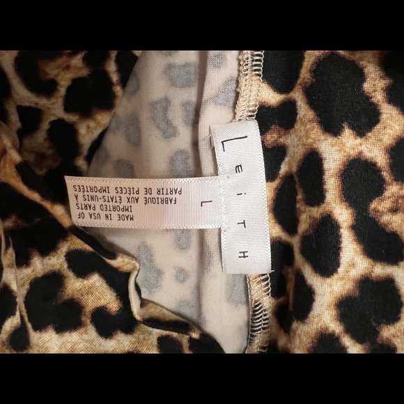Leith Tan Concord Leopard Dress. NWT. Size L - Picture 4 of 4
